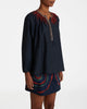 Sun oversize Bluse mit Stickerei