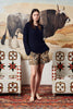 Alaska Seiden-Kashmir Sommerpullover blu