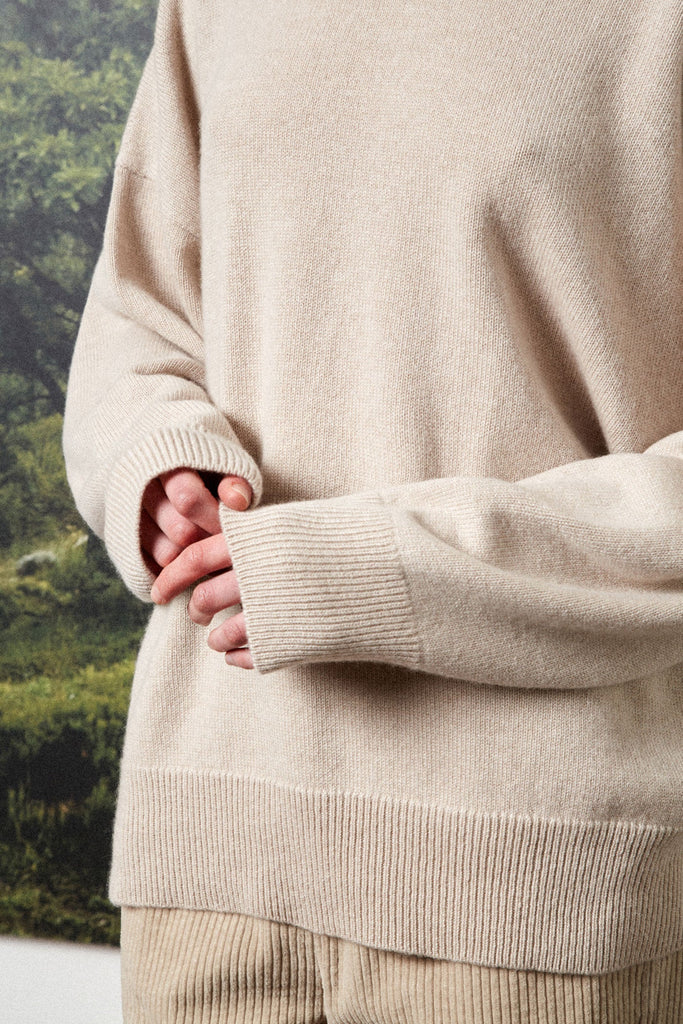 Amelia Rundhalspullover aus reinem Cashmere