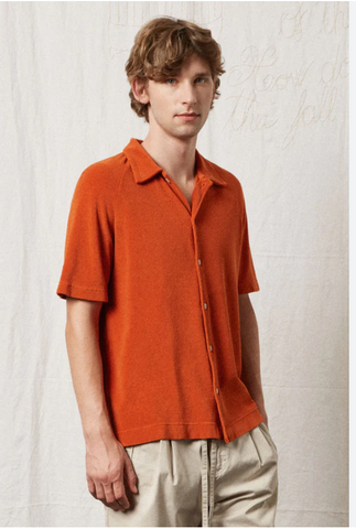 Cruiser Poloshirt aus Frotée-Baumwolljersey cinnamon