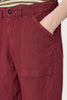 Sarago Leinen Cargohose lampone