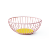 Früchte- oder Brotkorb S rosa/gelb